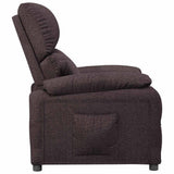 Recliner Chair Dark Brown Fabric 342455