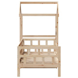 Day Bed with Roof without Mattress 80x200 cm Solid Wood 3282237