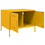 ZNTS Coffee Table Mustard Yellow 68x50x50.5 cm Steel 843033