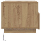 Coffee Table with LED Lights Artisan Oak 50x49x40 cm 857709
