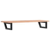 Basin Shelf Wall Mounted Steel and Solid Wood Oak 3302571
