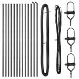 Fence Post 13 pcs Grey Steel 42004211