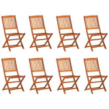 Dining Set Brown Solid Acacia wood Large Dining Set Rectangular 3086988