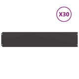 Lawn Edgings 30 pcs Black 20x103 cm Cold-rolled Steel 860160
