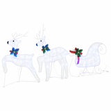 LED Reindeers 7 pcs White Fabric 3385892