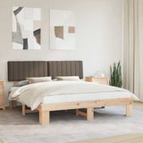 Bed Frame with Upholstered Headboard Taupe 180 x 200 cm 3398102