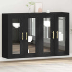 Wall Mounted Cabinet 2 pcs Black oak 69.5 x 34 x 90 cm 3334307