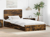 Bed Frame with Headboard Smoked Oak 90 x 190 cm Engineered Wood 3412841