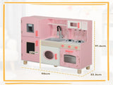 Play Kitchen, Kids Kitchen Set with Lights and Sounds, Double Stoves, Ice Maker, Chalkboard for 3 T3398P422355