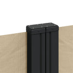 ZNTS Retractable Side Awning Beige 220x1200 cm 4004870
