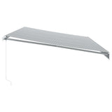 Manual Retractable Awning with LED Anthracite&White 600x350 cm 3215805