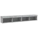 TV Cabinets with LED Lights 2 pcs Concrete Grey 100x30x30 cm 837162