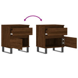 Bedside Cabinets 2 pcs Brown Oak 40x35x50 cm Engineered Wood 830699