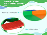 3 Four-Piece Ride on Kids Roller Coaster w/ Non-Slip Steps, for Ages 2-5 Years - Multicoloured T3398P348394