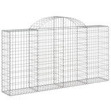 Arched Gabion Baskets 10 pcs 200x30x100/120 cm Galvanised Iron 3146118