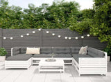 8 Piece Garden Sofa Set White Solid Wood Pine 3250565