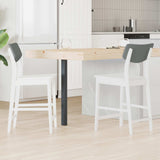 Dining Chairs 2 pcs White 48 x 49 x 95 cm Solid Rubber Wood 42020480