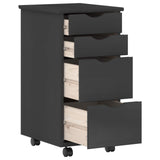 Desk and Rolling Cabinet Set MOSS 2 pcs Grey 3438792