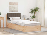Bed Frame with Upholstered Headboard Taupe 80 x 200 cm 877802