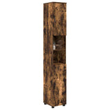 Bathroom Cabinet with Storage Smoked Oak 30 x 35 x 192 cm 883339