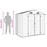 Garden Shed Green 205x129x183 cm Galvanised Steel 46297