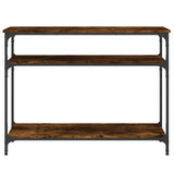 Console Table Smoked Oak 100x29x75 cm Engineered Wood 834037