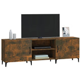 TV Cabinet Smoked Oak 150x30x50 cm Engineered Wood 817504