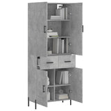 Highboard Concrete Grey 69.5x34x180 cm Engineered Wood 3198157