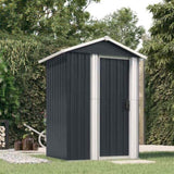 Garden Shed Anthracite 126x97.5x177 cm Galvanised Steel 316235