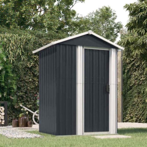 Garden Shed Anthracite 126x97.5x177 cm Galvanised Steel 316235
