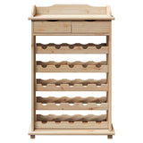 Wine Rack Natural 58 x 28 x 90 cm Solid Pine Wood 4012189