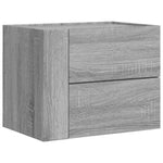 ZNTS Wall-mounted Bedside Cabinet Grey Sonoma 45x30x35 cm 848335