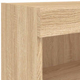 8 Piece TV Wall Units with LED Sonoma Oak Engineered Wood 3216635