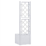 Garden Raised Bed with Trellis and Self Watering System White 313963