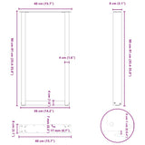 Bar Table Legs U-Shaped 2 pcs Natural Steel 40x cm Steel 4013219