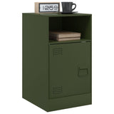 ZNTS Bedside Cabinets 2 pcs Olive Green 34.5x39x62 cm Steel 841772