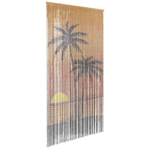 ZNTS Insect Door Curtain Palm Tree Print 90x220 cm Bamboo 4017444