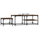 Nesting Coffee Tables 2 pcs Smoked Oak Engineered Wood 835396