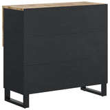 Sideboard with 2 Doors 80x33x75 cm Solid Wood Mango 352921