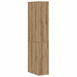 Narrow Bathroom Cupboard with Wheels Artisian Oak Engineered Wood 855303