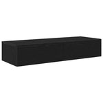 ZNTS Wall Shelf with Drawers Black 100x36x19 cm Engineered Wood 859987