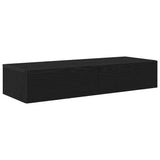 Wall Shelf with Drawers Black 100x36x19 cm Engineered Wood 859987