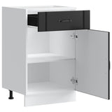 Kitchen Base Cabinet Lucca Black Engineered Wood 853718
