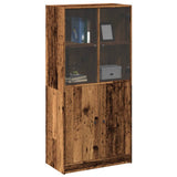 Highboard with Doors Old Wood 68x37x142 cm Engineered Wood 3318722