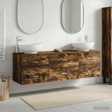 Bathroom Furniture Set 3 pcs Smoked Oak 49.5 x 44.5 x 65 cm 3405895