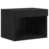 TV Wall Cabinets Wall-mounted 4 pcs Black Oak Engineered Wood 3402916