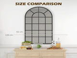 110 x 62 cm Arched Decorative Wall Mirror for Bedroom Living Room, Modern Window Bathroom Mirror for T3398P344241