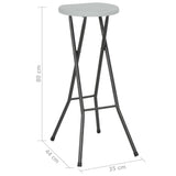 Bar Chair Set of 2 White HDPE and powder-coated steel Foldable 44562