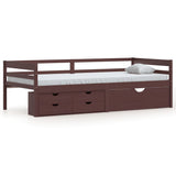 Bed Frame with Storage without Mattress Dark Brown 90x200 cm 322059