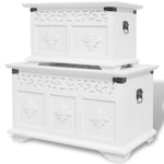 Two Piece Storage Chest Set White 244360